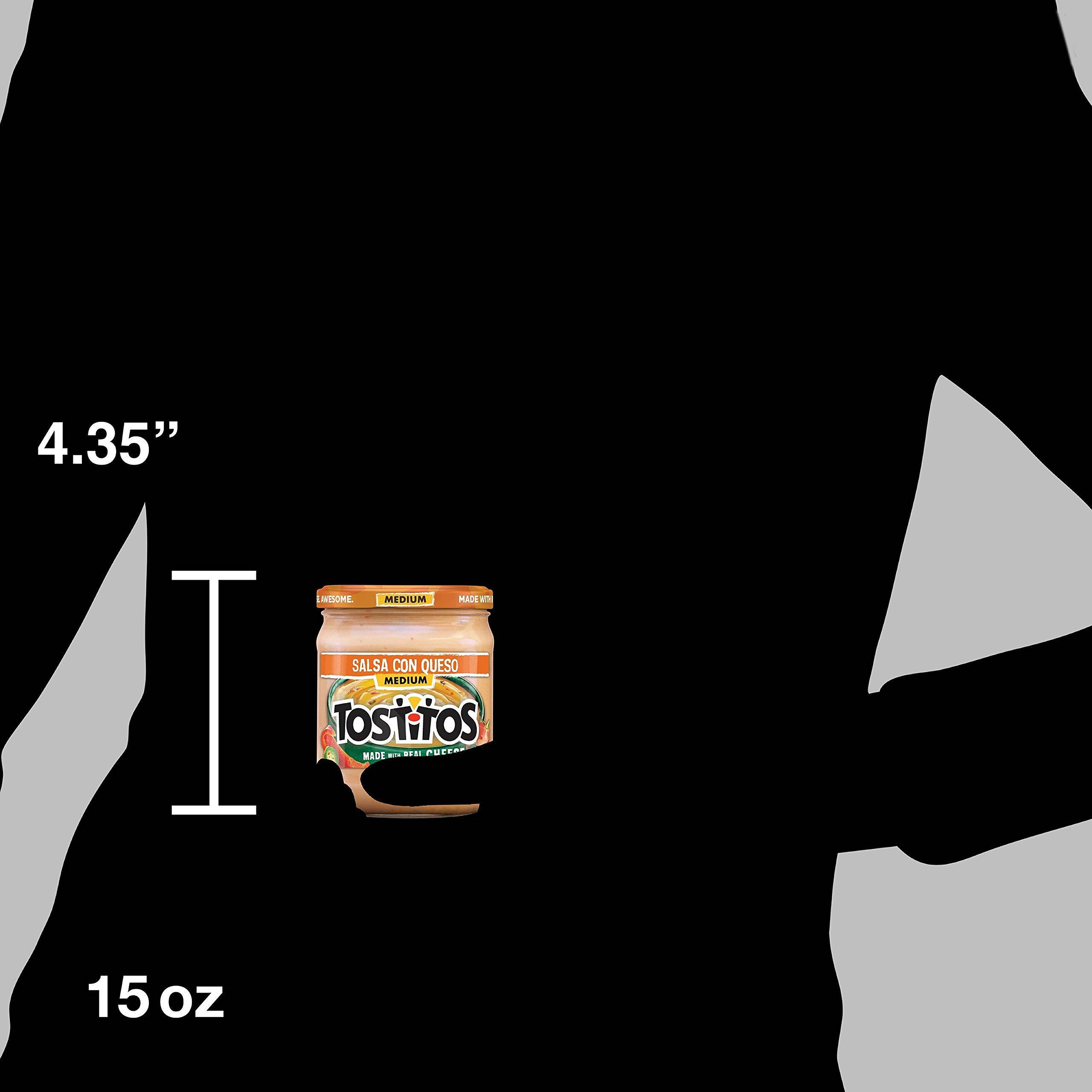 Tostitos Tostitos Medium Salsa Con Queso, 4 Count, 15.5 oz Jars