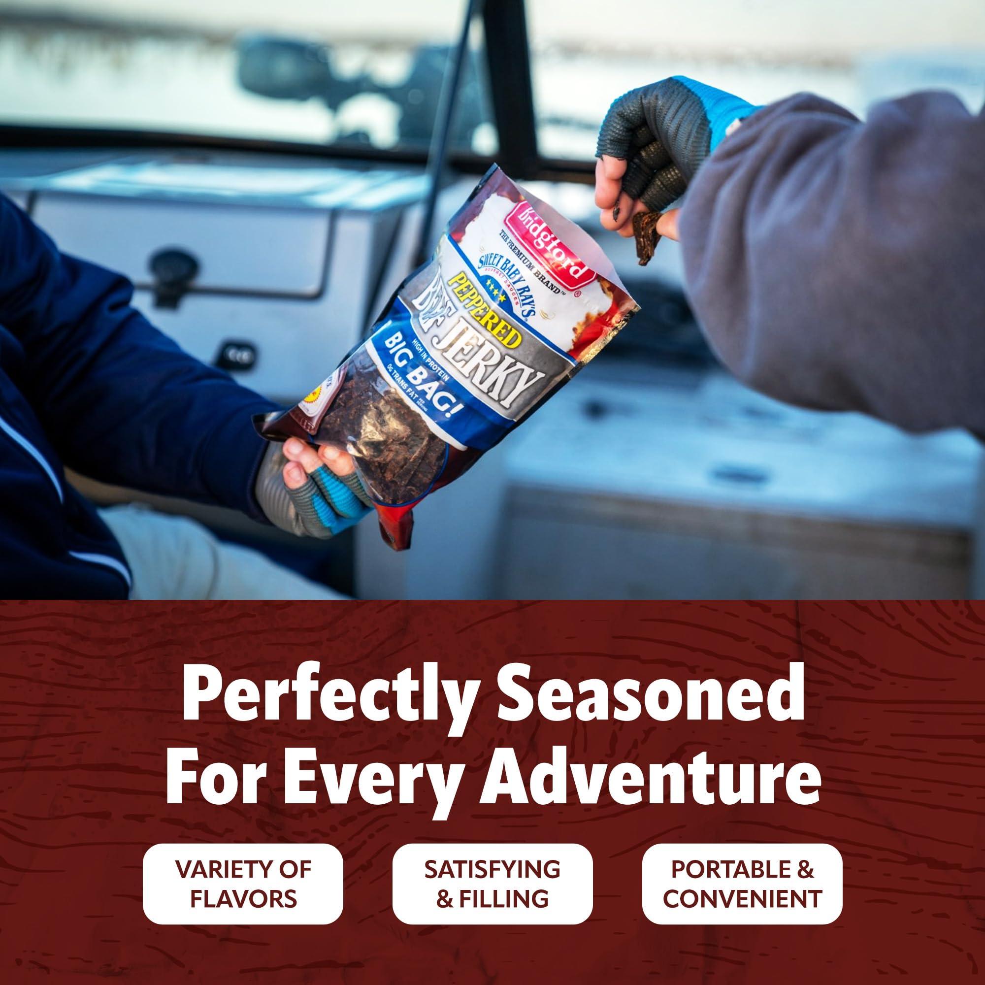 Bridgford Bridgford Sweet Baby Rays Beef Jerky Original 3.25 oz Pack of 4 - Healthy Beef Jerky for Your Dietary Preferences - Ready To Eat High Protein Beef Jerky for On the Go Snacking and Busy Lifestyles