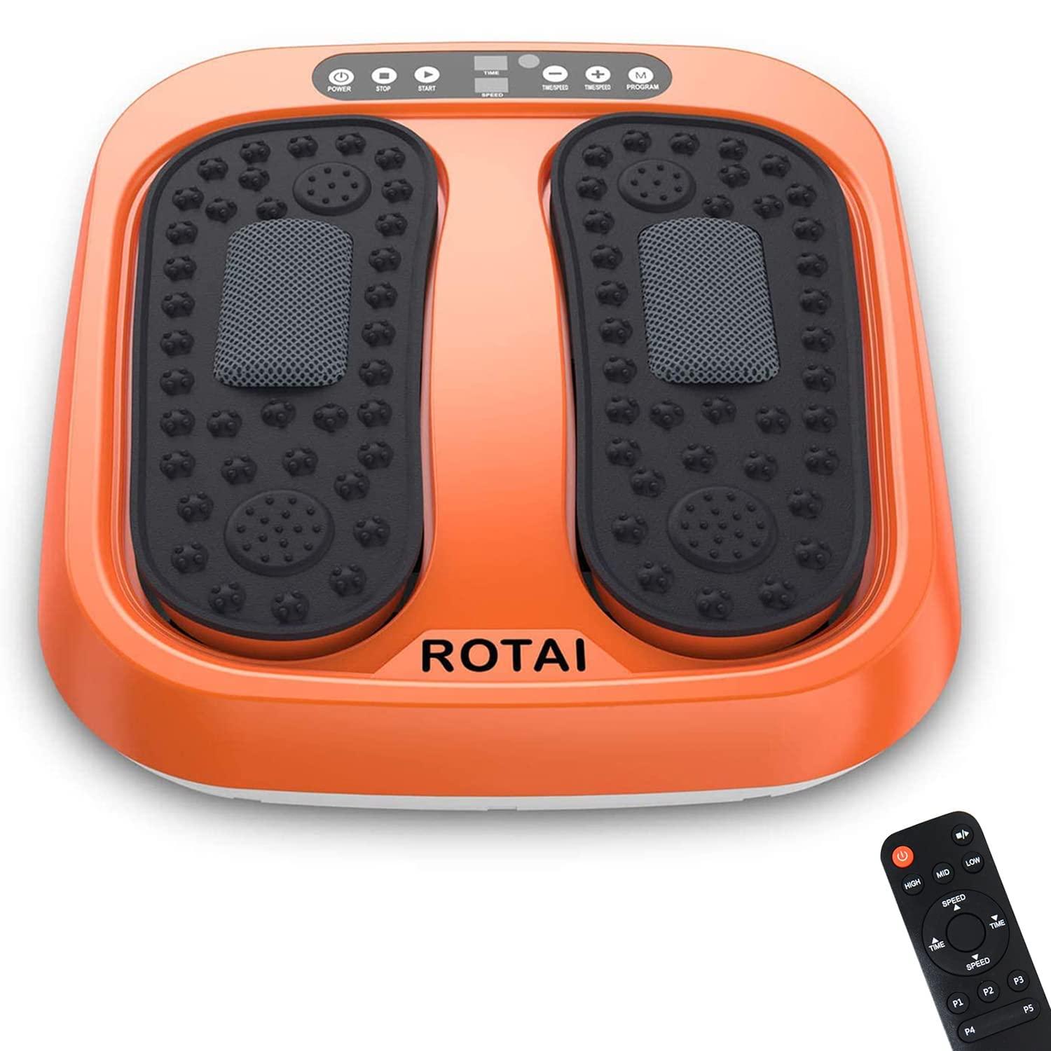 ROTAI ROTAI Foot Massager Machine with Remote, Multi Relaxations and Pain Relief - Shiatsu Vibration Feet Massager Increases Circulations, Relieve Stiffness Tired Muscles and Plantar Fasciitis (Orange)