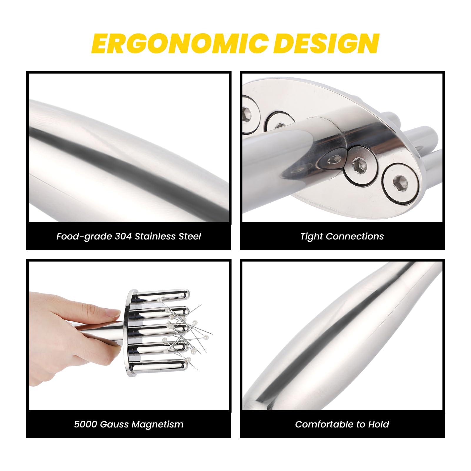 NSXAYIWE Magnetic Therapy Massage Fork, 5 Drainage Acid Pen Emotion Code Magnets, Magnetic Fork Meridians Points Massage Stick, Relaxing Body Massage Tool Healing Magnets (5)