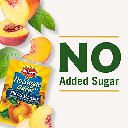 Del Monte Del Monte No Sugar Added Yellow Cling Sliced Canned Peaches, 14.5 oz Can (Pack of 12)