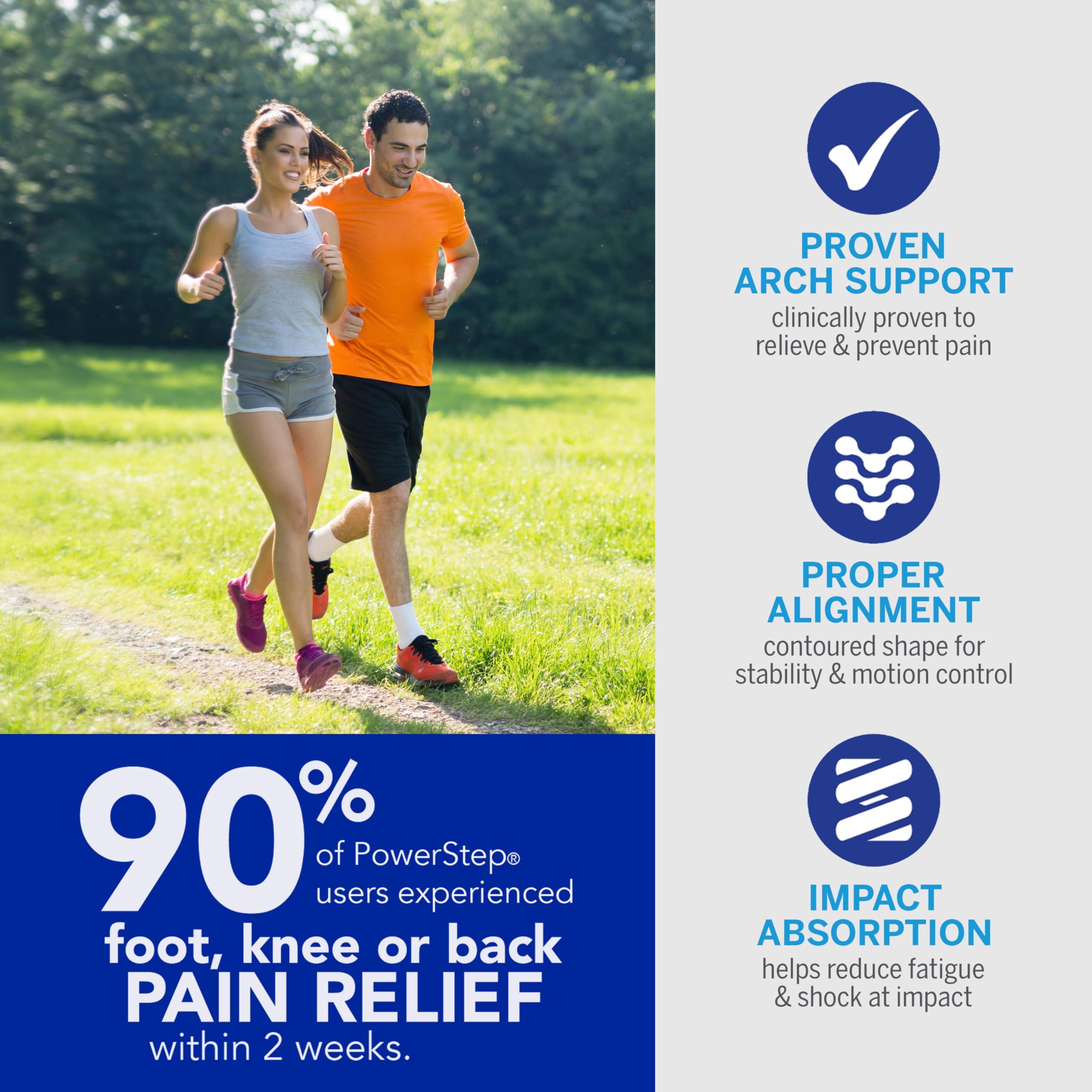 Powerstep Powerstep ProTech Control 3/4 Orthotic Inserts - Medical Grade Orthotics for Overpronation, Plantar Fasciitis, and Arch Pain - Moderate Cushioning with Premium Foam Heel (M 10-10.5 W 12-12.5)