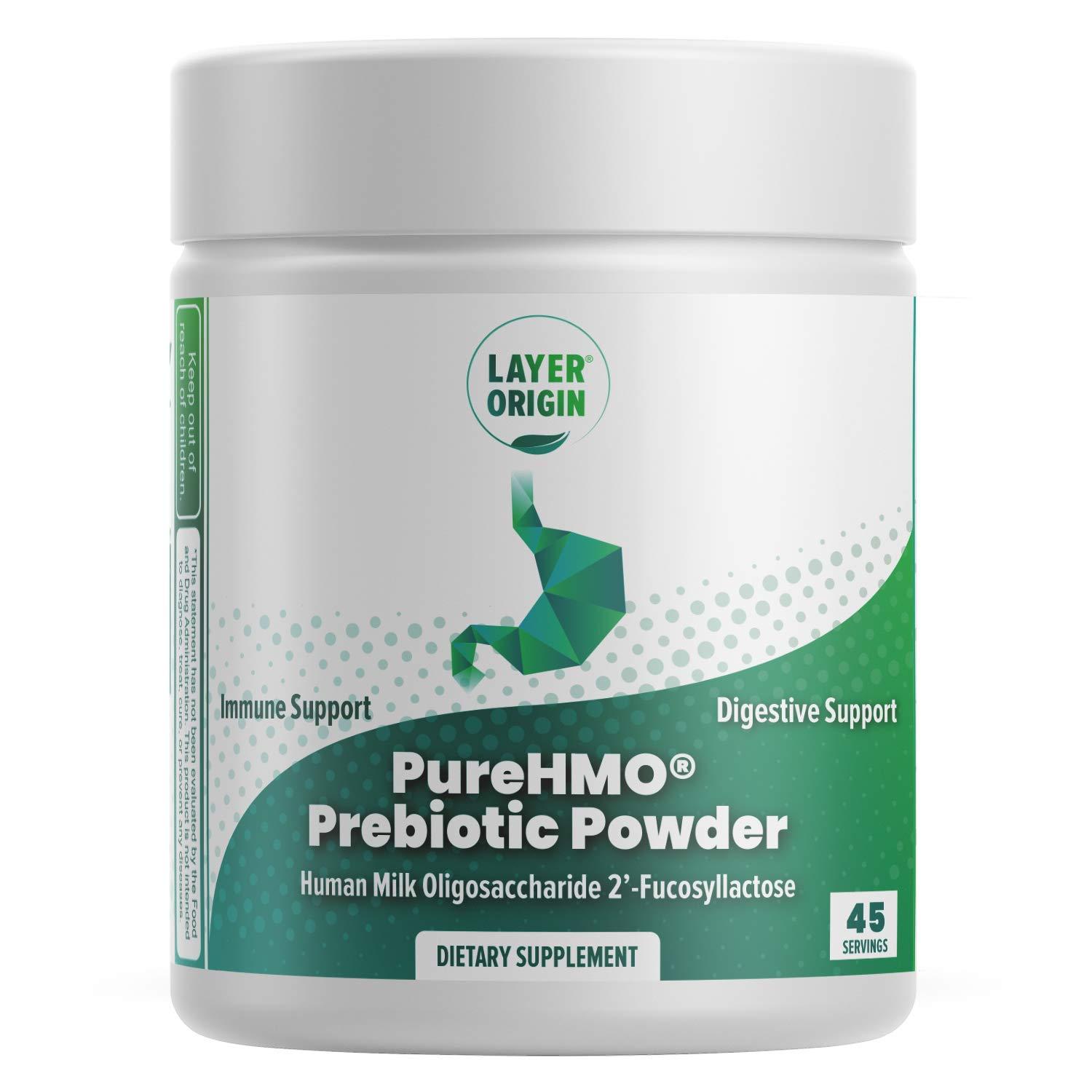 Layer Origin Layer Origin | PureHMO Human Milk Oligosaccharide (HMO 2'-FL) Prebiotic Powder - Feed 200 Billion Probiotics/Scoop, 45 Servings