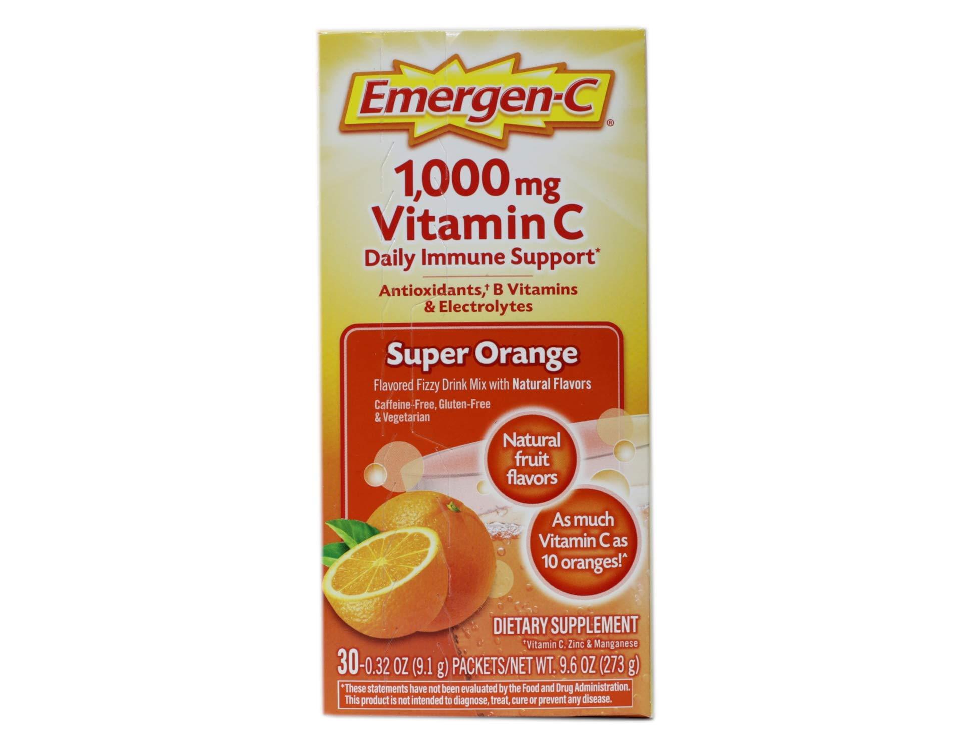 Emergen-C Emergen-C 1000 mg Vitamin C - Super Orange Flavor Pack of 3,30 count