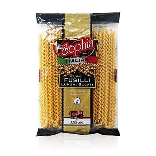 Sophia Sophia Long Fusilli Pasta Authentic Italian Fusilli Lunghi, Imported from Italy, 12-inch Giant Fusilli Col Buco, Perfect for Pasta Lovers (6-pack)