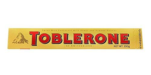 Toblerone TOBLERONE SWISS MILK CHOCOLATE WITH HONEY AND ALMOND NOUGAT 6 X 100 G BARS by Toblerone