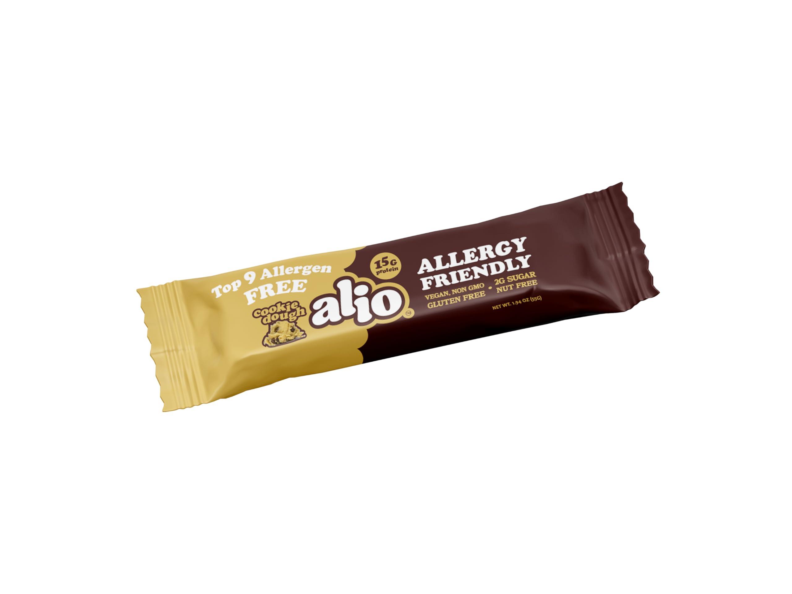Live Alio Alio: Cookie Dough - Top 9 Allergen Free Protein Bar | High Protein | Nut Free | Low Calorie | Vegan | Gluten Free | non-GMO | Plant Based | Amazing Taste! 12 Bars in a Box