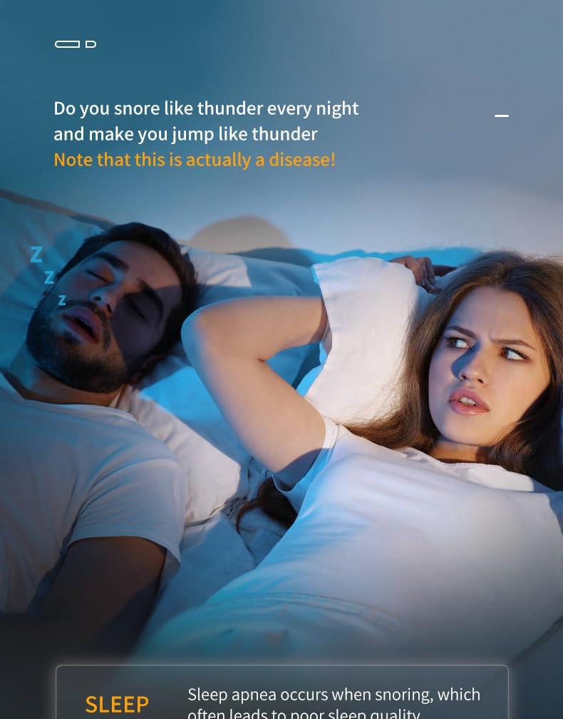 LipSki Smart Throat Anti Snoring Device Electric Variable Speed Anti Snoring Devices Electric Intelligent Massage Snore Stopper Snore Solution for Men and Women