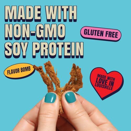 Louisville Vegan Jerky Louisville Vegan Jerky - Smoked Black Pepper Vegan and Vegetarian Meat, 19 Grams of Non-GMO Soy Protein, 310 Calories per Bag, Gluten-Free High Protein Vegan Snacks - 3 oz, 10 Pack