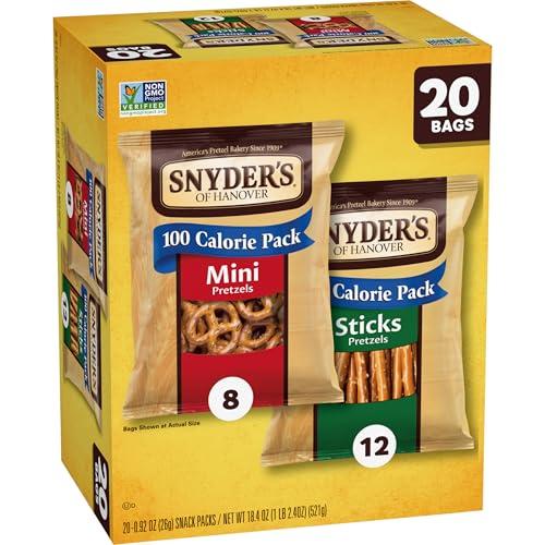 Snyder's of Hanover Snyder's of Hanover Pretzels, Minis and Sticks 100 Calorie Packs, 20 Ct Variety Pack