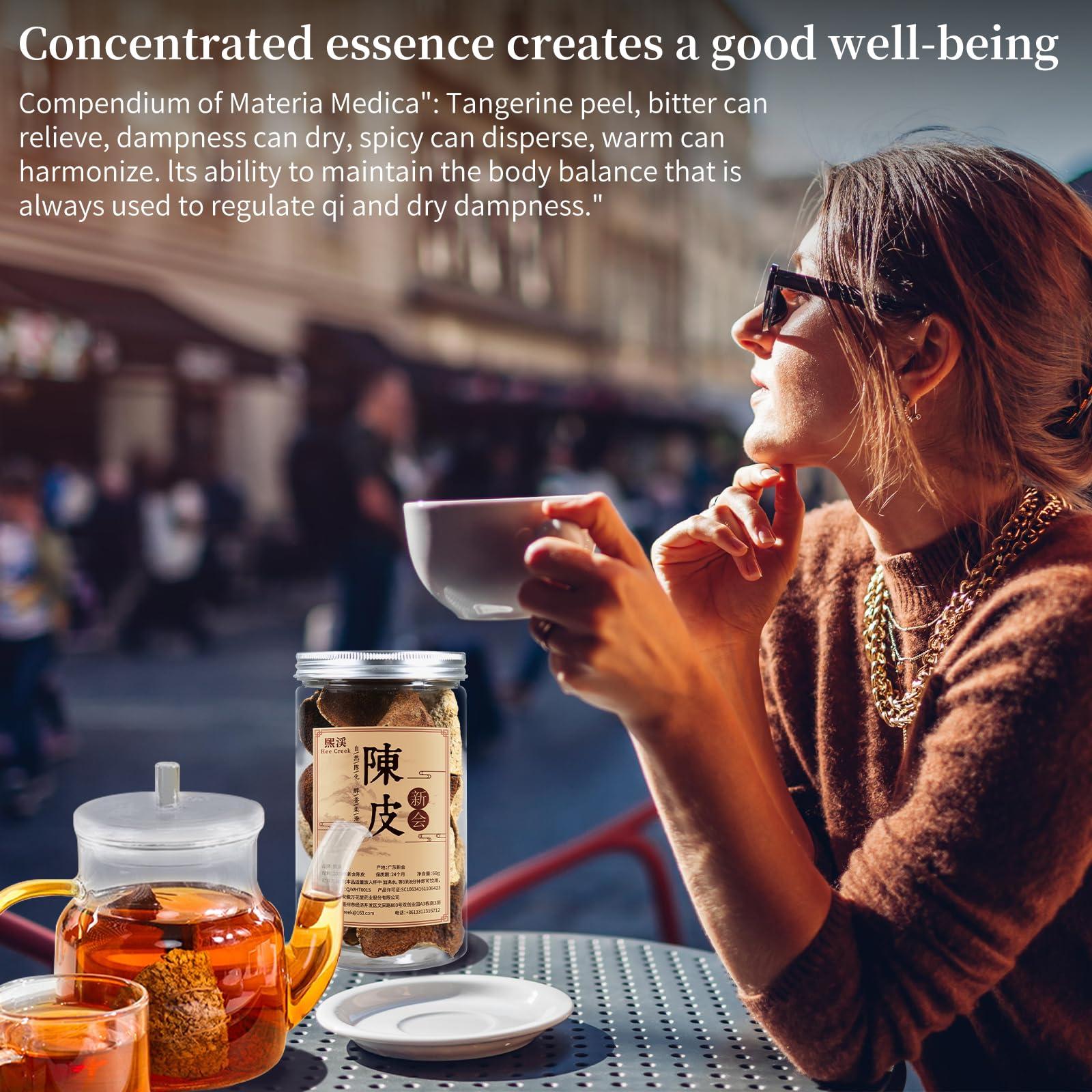 hee creek Hee Creek Dried tangerine peel Matured Mandarin Peel chen pi 2.12oz/60g Dried Citrus Peel Xinhui Tangerine Orange peel