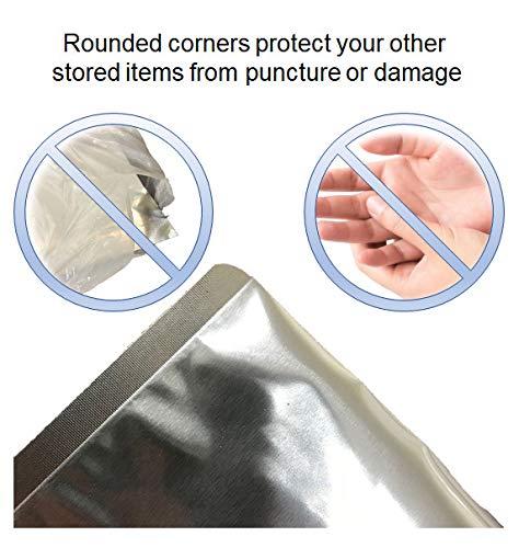 PackFreshUSA PackFreshUSA: 7 Mil - Quart Premium Century Seal-Top Mylar Bags (8\" x 12) - Resealable - Rounded Corners -300cc Oxygen Absorbers- Heat Sealable - Long-Term Food Storage (50)