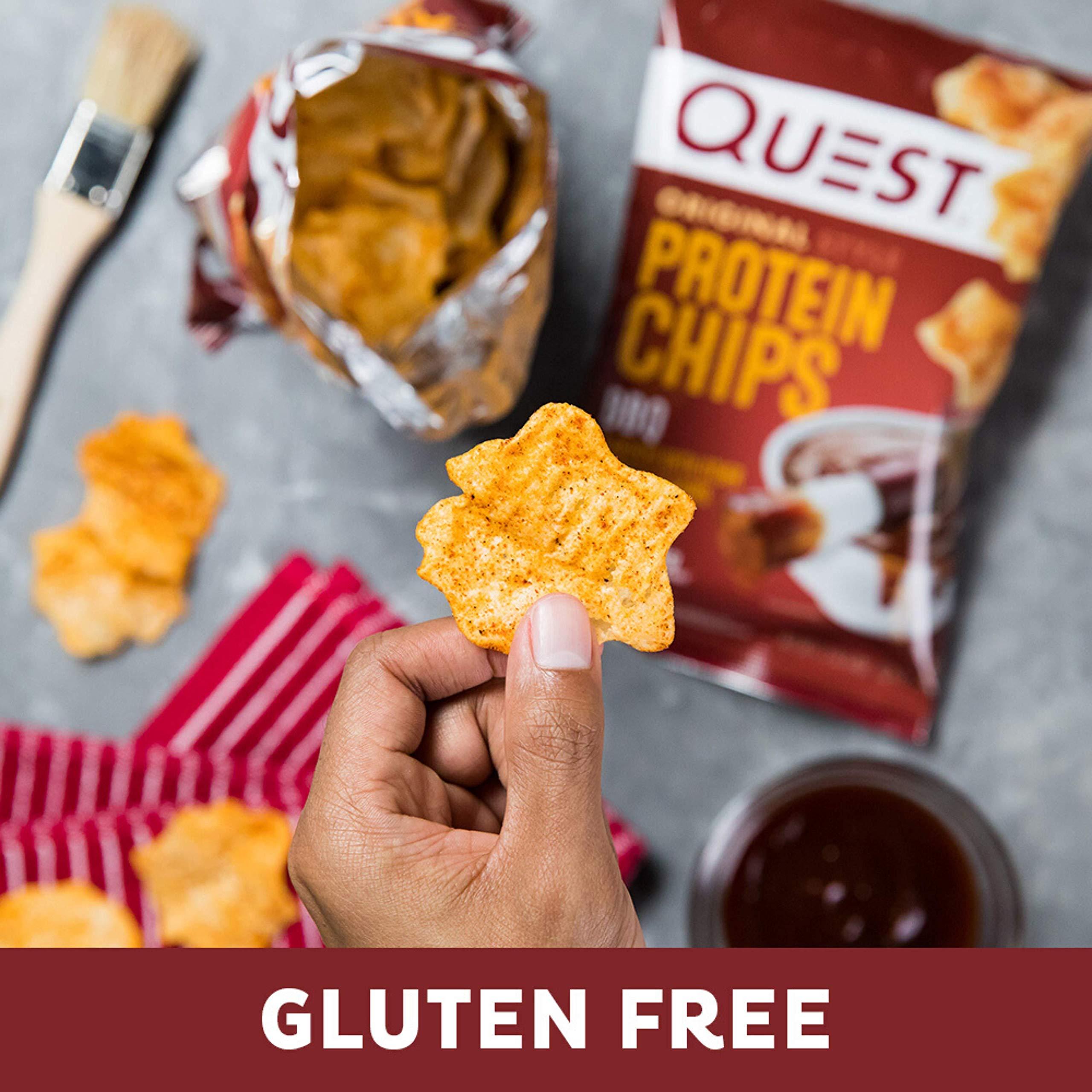 Quest Nutrition Quest Nutrition BBQ Protein Chips, 19g Protein, 4g Net Carb, Low Carb, Gluten Free, 1.1 oz (Pack of 12)