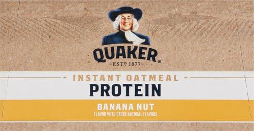 Quaker Quaker, Protein Instant Oatmeal, Banana Nut, 12.9 Oz, 6 Count (Pack of 2)