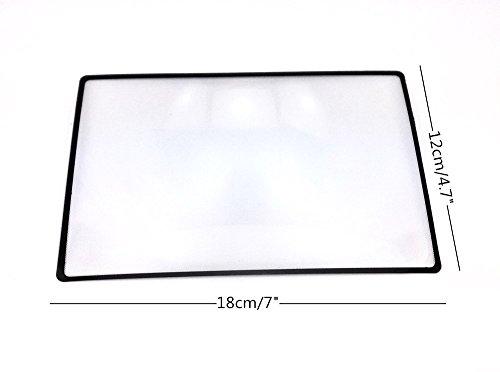 yueton yueton 5pcs 3X Magnifying Lens Magnifier Fresnel Lens for Reading