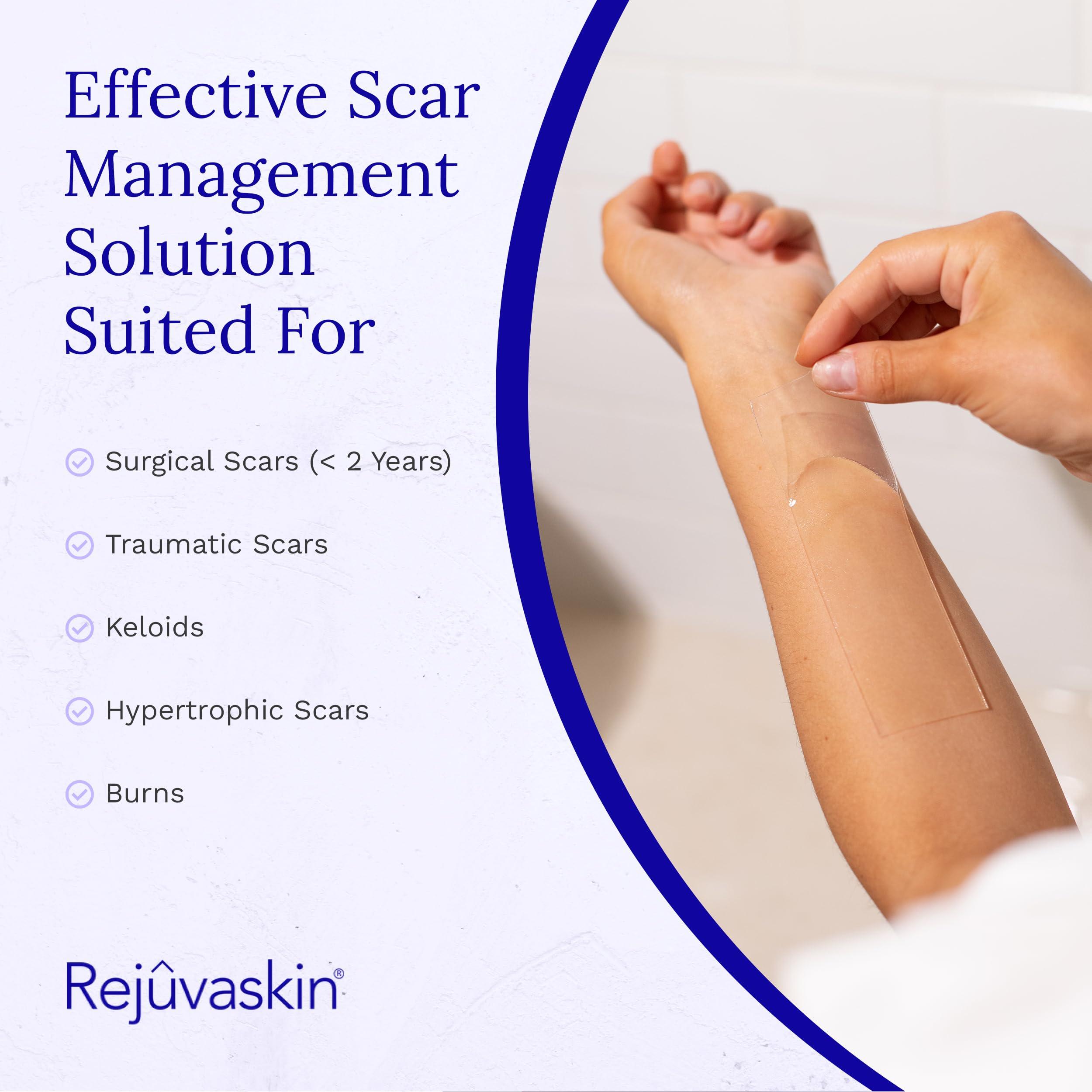 Rejuvaskin Rejuvaskin Scar Fx Silicone Sheeting - 1 Inch x 22 Inches Silicone Scar Tape for Abdominal Scars - Silicone Tape for Soften, Flatten, Reduce and Recover Scars - Physician Recommended - 1 Sheet
