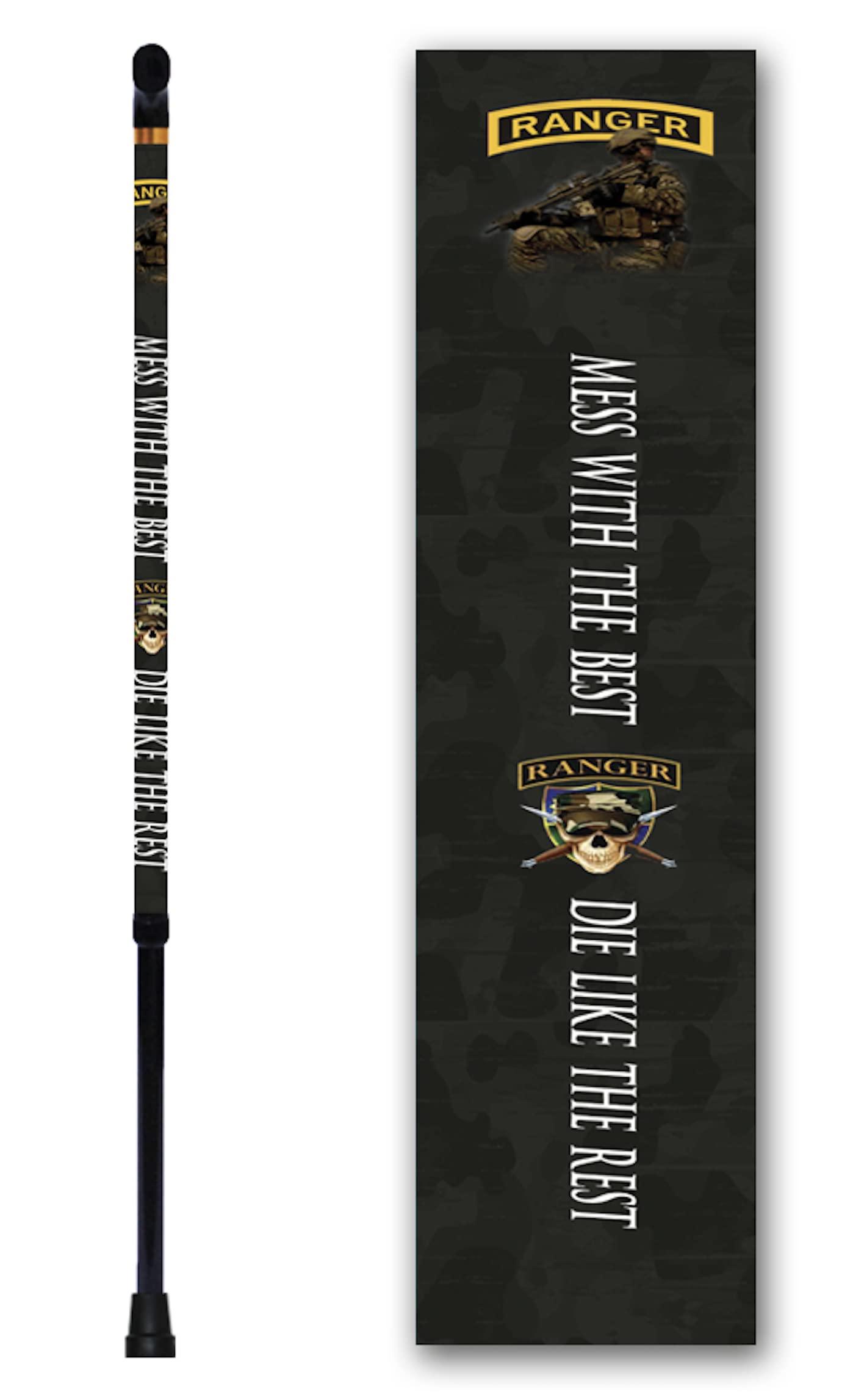 BFunky Mobility Walking Cane T Handle Derby Adjustable Aluminum US Military Army Rangers Veteran Men or Women