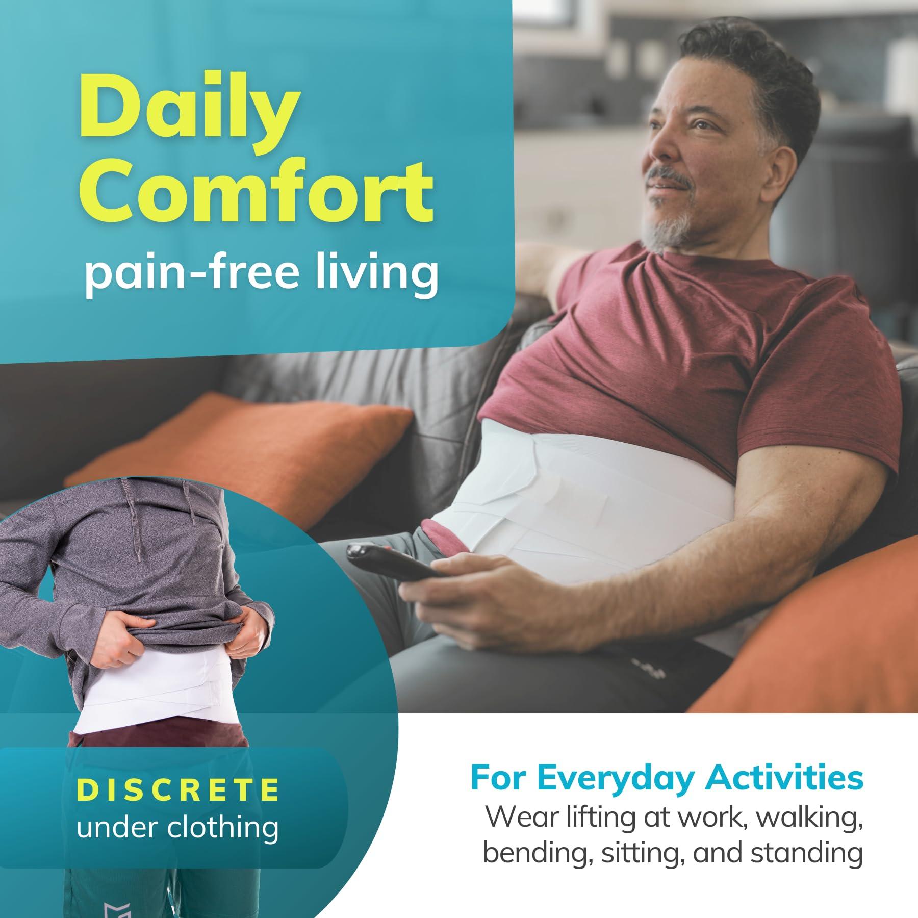 BraceAbility BraceAbility Plus Size 2XL Bariatric Back Brace - XXL Big and Tall Lumbar Support Girdle for Obesity Lower Back Pain in Extra Large, Heavy or Overweight Men and Women (Fits 50\"-55\")