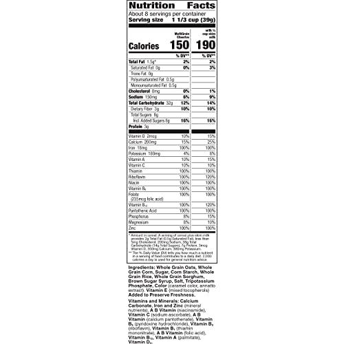Cheerios Multi Grain Cheerios Heart Healthy Cereal, 12 OZ Large Size Cereal Box