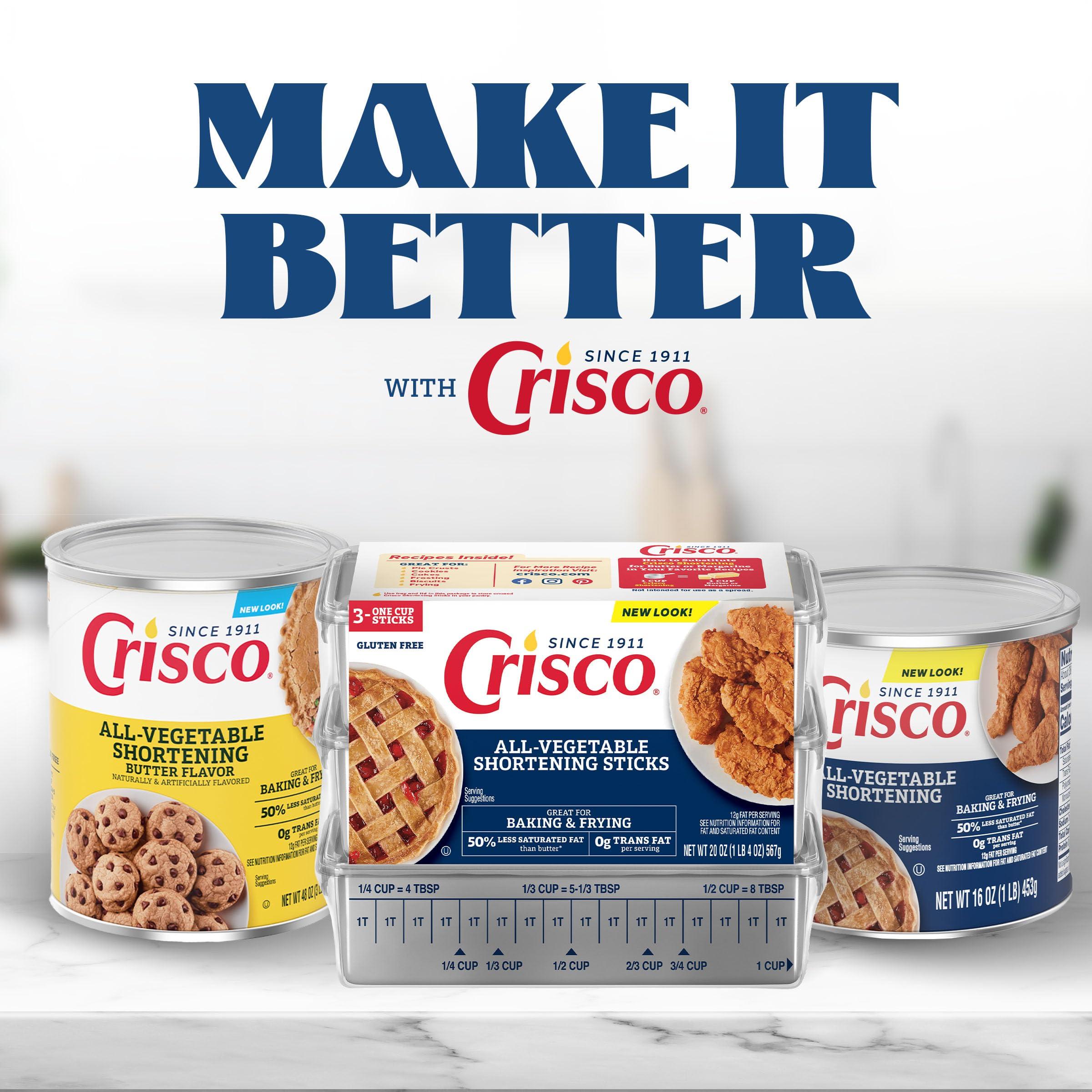 Crisco Crisco All-Vegetable Shortening Sticks, 6.7 Ounce