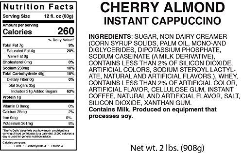 Cappuccino Supreme Cappuccino Supreme 2 lb bag Cherry Almond Instant Cappuccino Mix