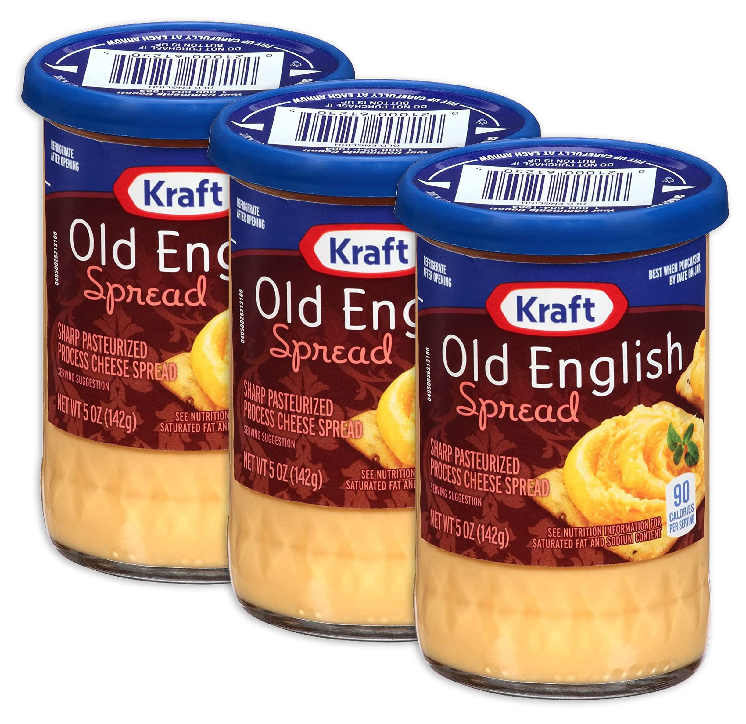 Kraft Old English, Sharp Cheddar Cheese Spread, 5 oz (3 Jar)