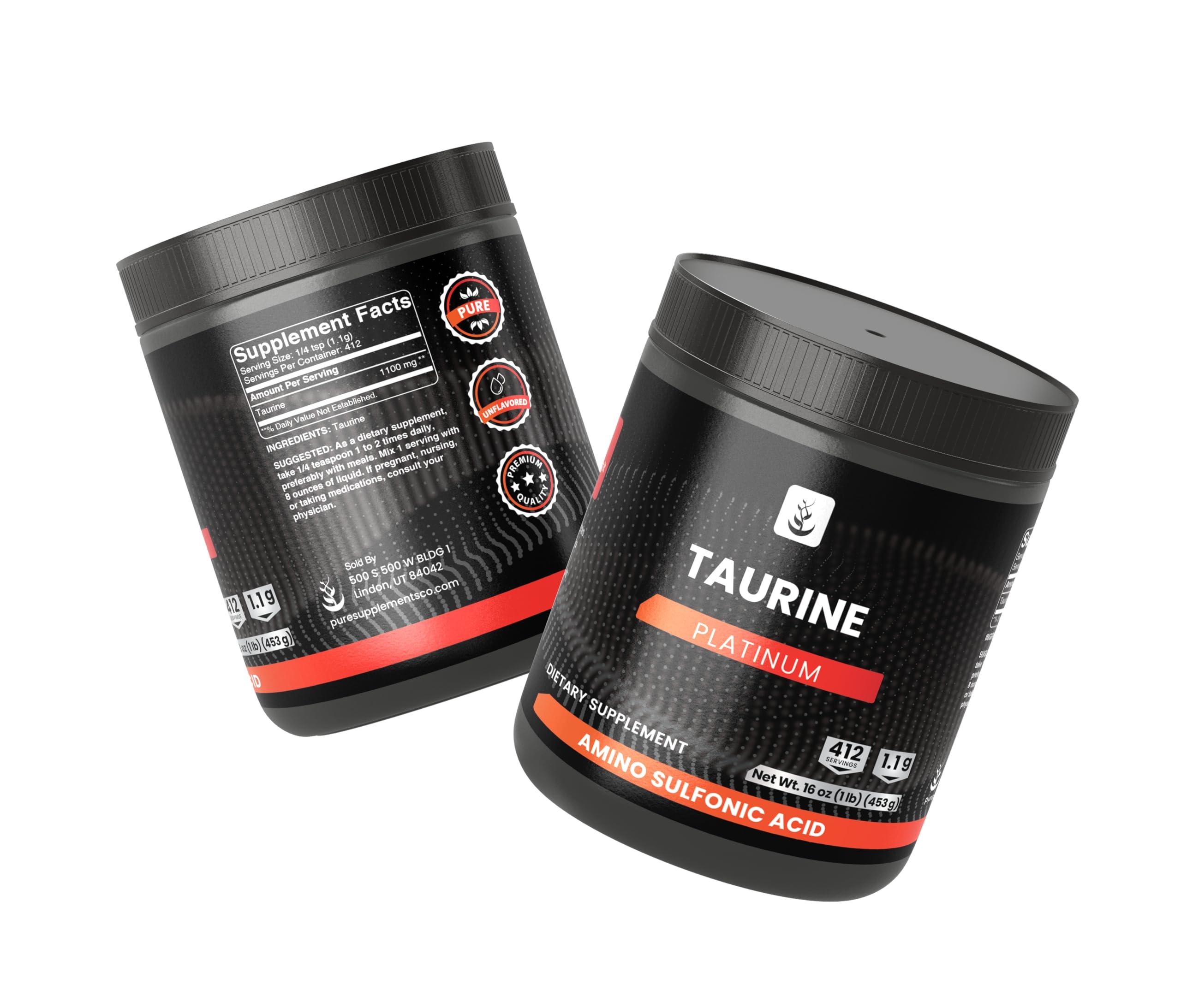 PURE ORIGINAL INGREDIENTS PURE ORIGINAL INGREDIENTS Taurine Powder, 1 lb, Always Pure, No Additives