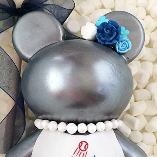 SIMPLY SUCRÉ 30 Azul Bloom Icing Flowers | Small Edible Flowers| Edible Roses| Blue Roses| White Icing Flowers | Sprinkles | Royal Icing Flowers | Blue Flowers | Blue Sprinkles | Simply Sucré