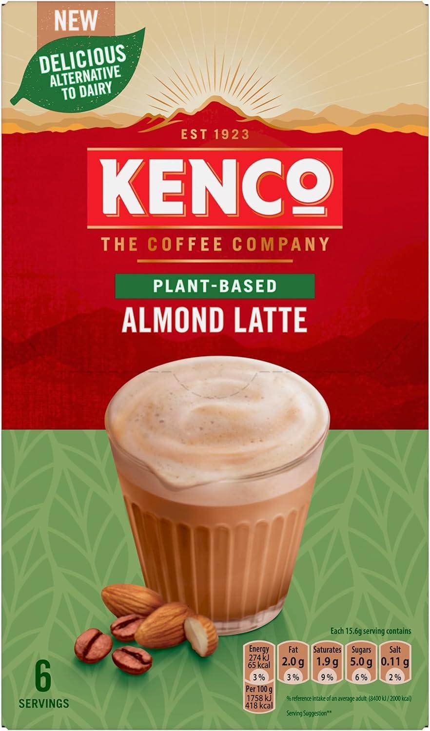 Kenco Kenco Instant Coffee Sachets Pick Any 6 packs from 9 Blend Inc: Almond Latte, Vanilla Latte, Oat Latte, Baileys Latte, Cappuccino, Flat White, ICED HOT salted Caramel Latte Etc.