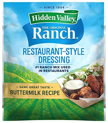 Hidden Valley Hidden Valley Ranch Dressing & Seasoning Mix, Dry Buttermilk Salad Dressing Mix, Wing Sauce Mix, Gluten Free Salad Dressing, 16 Ounces (Packaging May Vary)