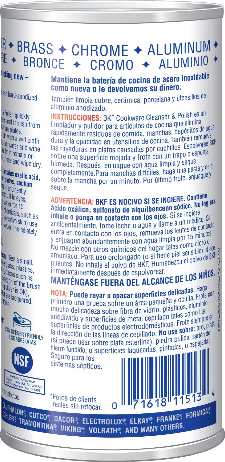 Bar Keepers Friend Bar Keepers Friend Cooktop Cleaner (13 oz) Multipurpose Liquid Stovetop Cleanser + Cookware Cleanser & Polish (12 oz) Stainless Steel Cleaner & Degreaser for Pots, Pans, Bakeware & Grills