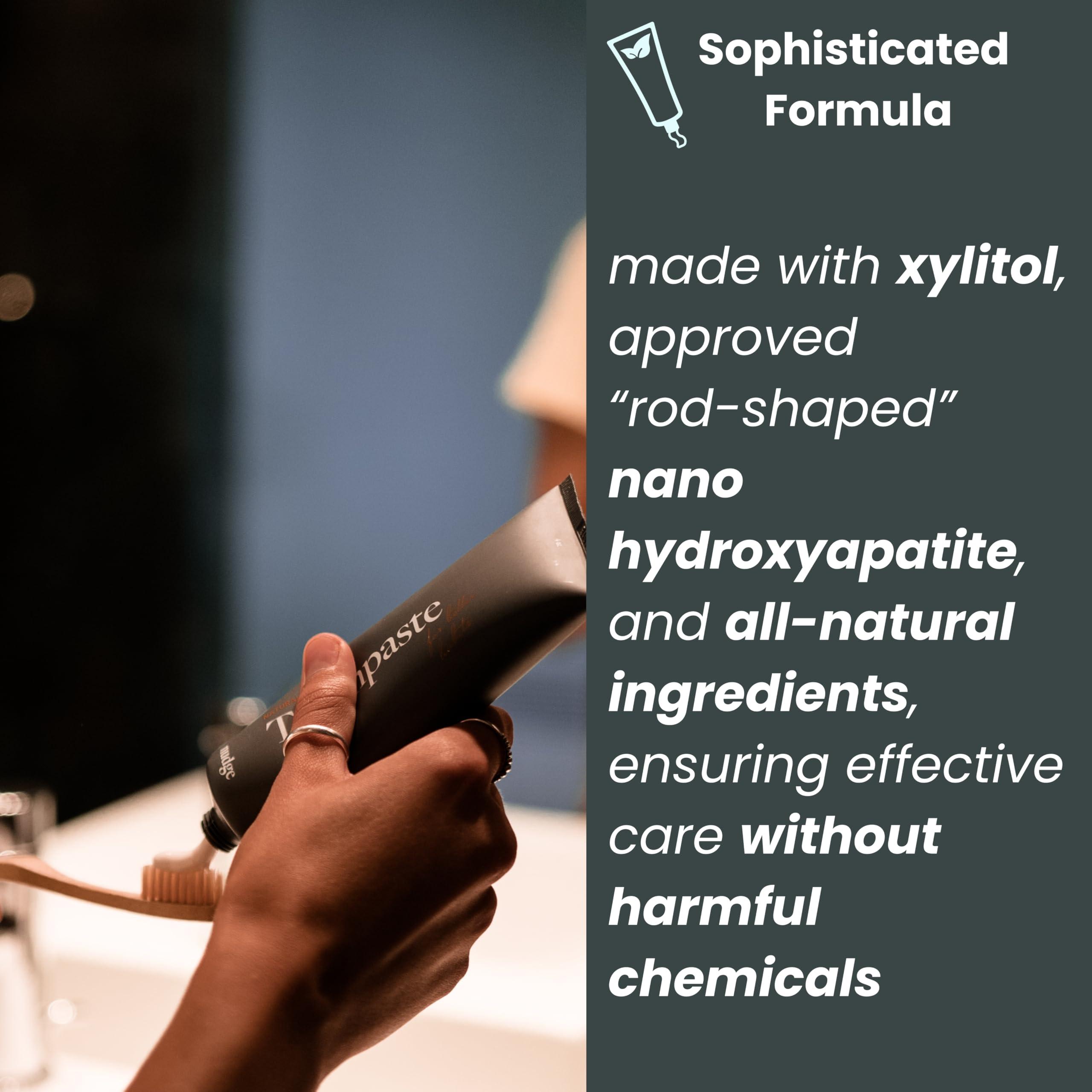 Nudge Nudge Nano Hydroxyapatite Toothpaste with Vitamin E, Fluoride-Free, SLS Free, Helps Remineralize, Supports Enamel Integrity, Plaque Control, Ideal for Sensitive Teeth and Dry Mouth, Mint, 4 oz