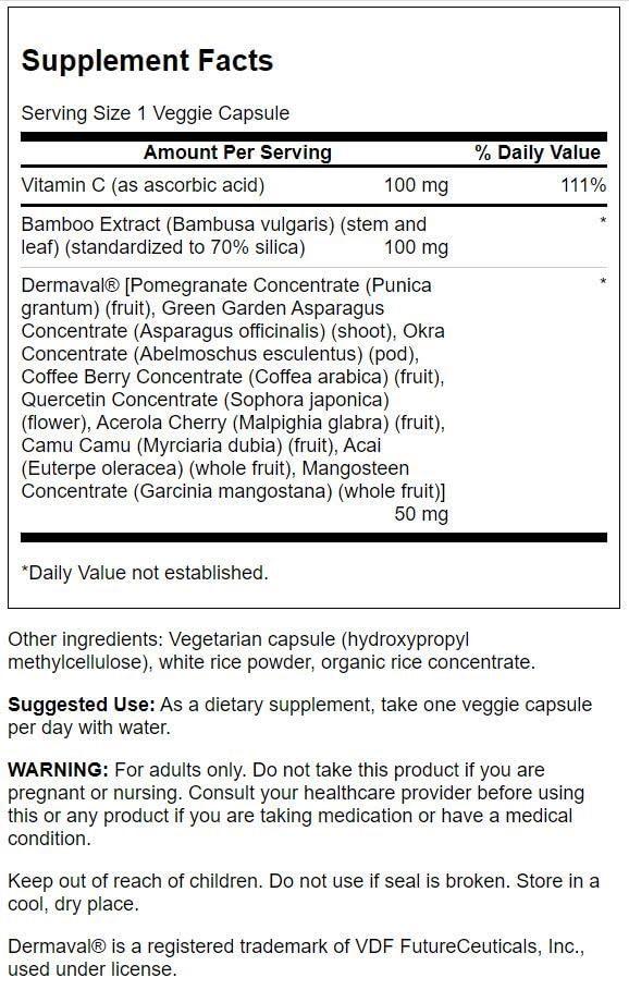 Swanson Swanson Vegan Collagen Builder - Featuring Dermaval - Hair, Skin, Nail Health - 60 Veg Caps