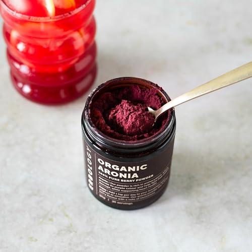 Erbology Erbology Organic Aronia Berry Powder 3.2 oz - 30 Servings - Supports Skin Health - Rich in Anthocyanins - Sustainably Sourced Straight from Farm - Small Batch - Vegan - GMO-free