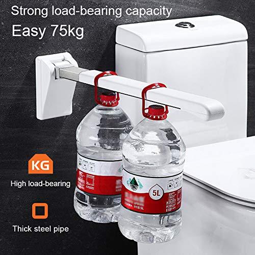 GeRRiT Flip-Up Bathroom Grab Bar Bathroom Grab Bar, Toilet Grab Bar Handle Safety Rail Wall Grab Bar Balance Assist Grip Bathroom Handles for Elderly