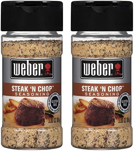 Weber Weber Steak \'N Chop Seasoning, 3 Ounce Shaker (Pack of 2)