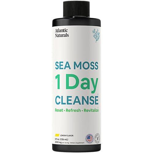 Atlantic Naturals Atlantic Naturals - 1 Day Colon Cleanse Full Body Detox Drink - Sea Moss Supplement for Women & Men, Gut Health, Kidney & Liver Immune Energy Enhancer Gut Cleanse - Lemon Flavor Juice, 8 fl oz