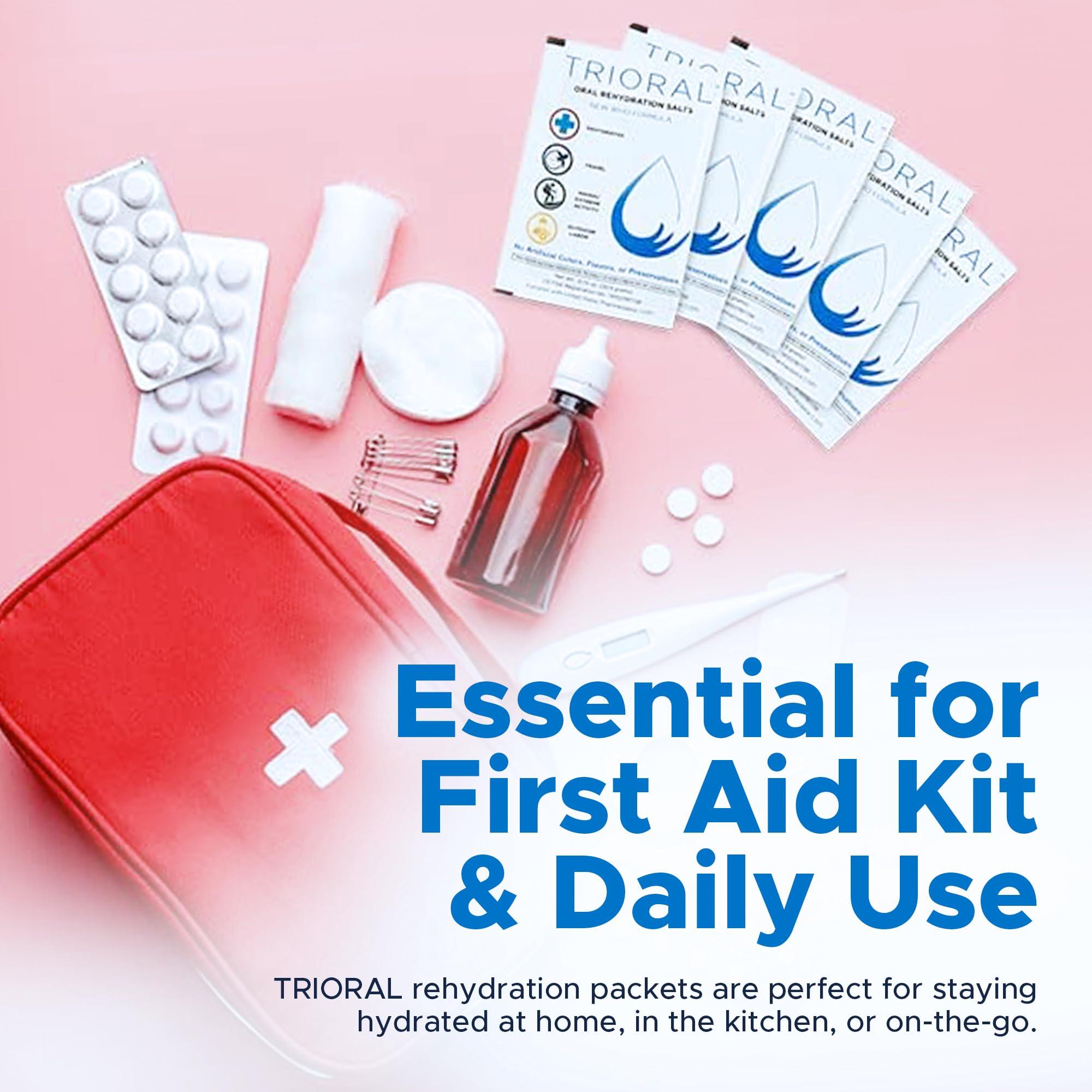 TRIORAL TRIORAL Hydration Electrolytes Powder (100Pack)-Rapid Rehydration Solution,Essential Hydrating Formula,Combat Dehydration from Workouts,Sports & More, First Aid Kit,Travel Must-Haves,Drink Mix Packets