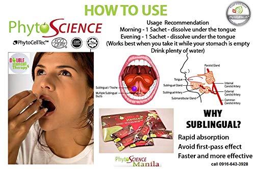 phytocelltec Phytoscience Double Stem Cell Anti Aging Supplement Acai Berry Extract Blueberry Reduce Wrinkles Pores Pimples Fine Lines Skin Texture (14 Sachets)