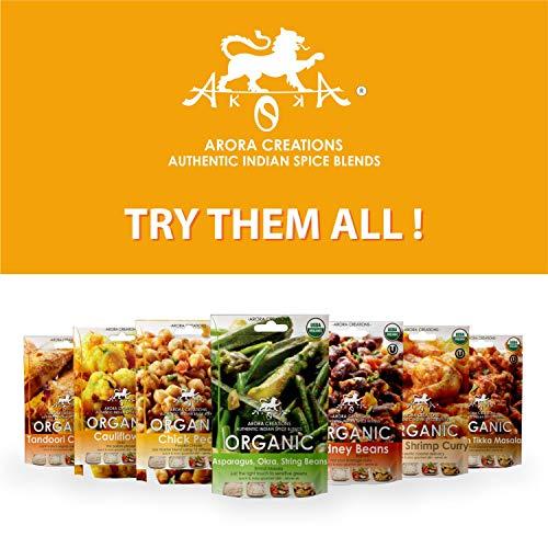 Arora Creations Vegan Organic Gobi Cauliflower Indian Spice Blend - Arora Creations 0.8oz (6-Pack) | Gluten Free, Non-GMO, Low Sodium | Easy to Cook Indian At Home!