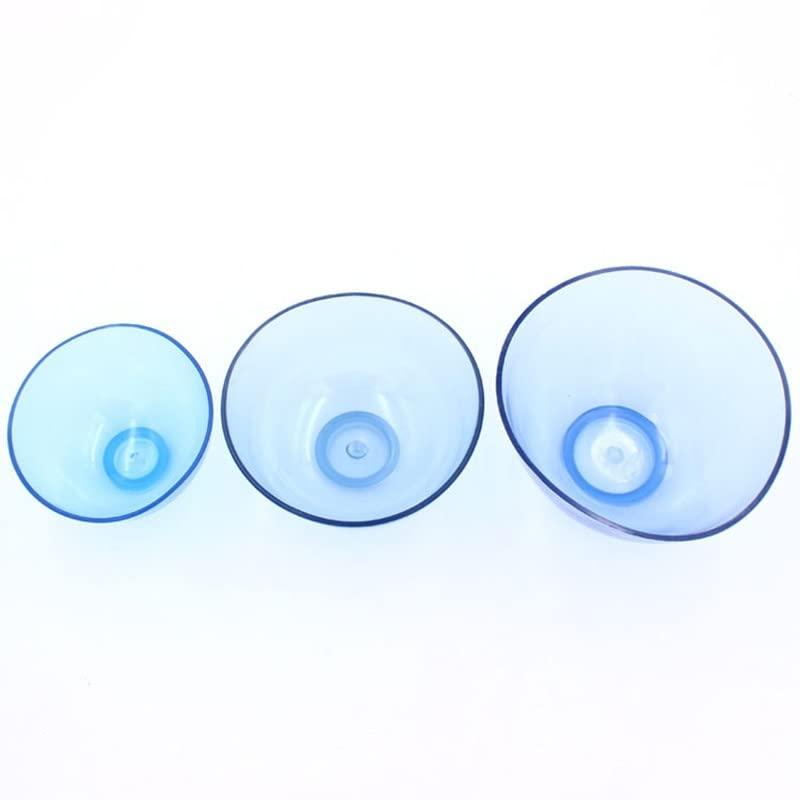 MrHugoo MrHugoo Lab Flexible Alginate Rubber Mixing Bowls Small/Medium/Large (Transparent Blue)