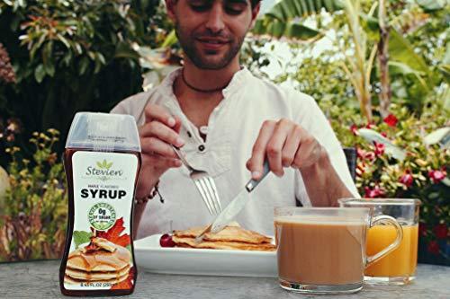 STEVIEN Stevien Keto Sugar Free Maple Syrup - Vegan - Low Carb - Gluten Free - Low Calorie - Sweetened with Organic Stevia Pack of 1