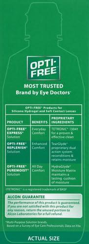 Opti-Free Opti-Free Replenish Multi-Purpose Disinfecting Solution with Lens Case, 10 Fl Oz (Pack of 2)