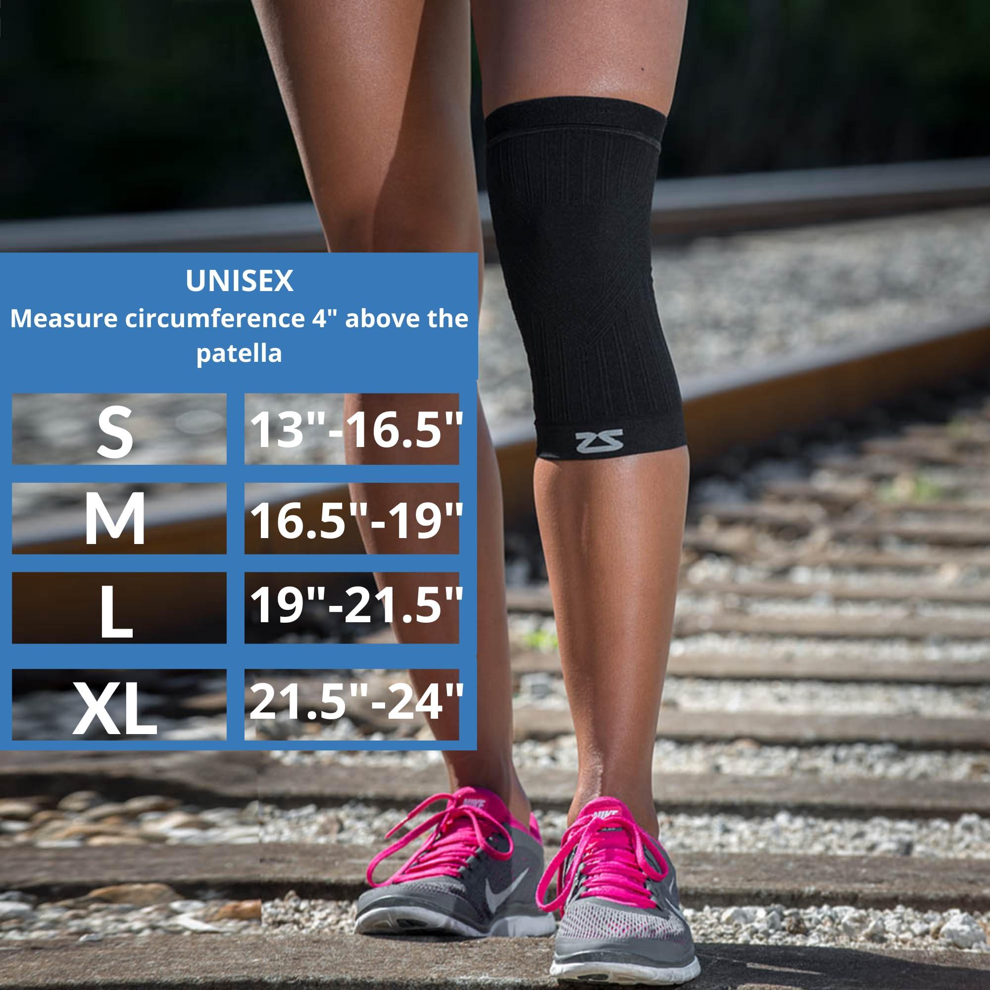 Zensah Zensah Compression Knee Sleeve - Knee Brace to Relieve Knee Pain and Treat Runners Knee for Men and Women (Medium, Blue)