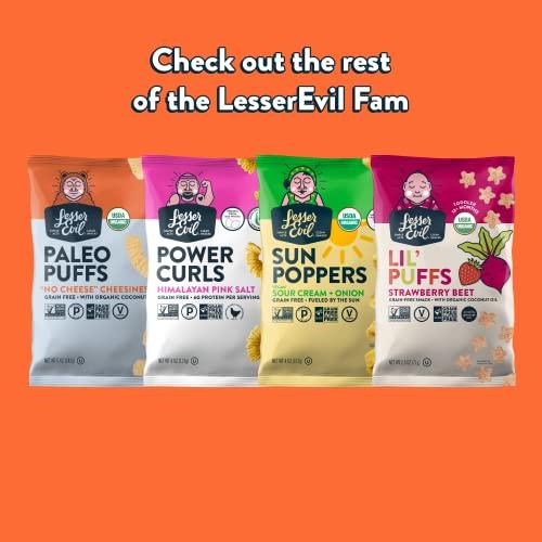 Lesserevil LesserEvil No Cheese Cheesiness Organic Popcorn, Premium Quality, Minimally Processed, No Vegetable Oil, 4.6 Oz, Pack of 3.