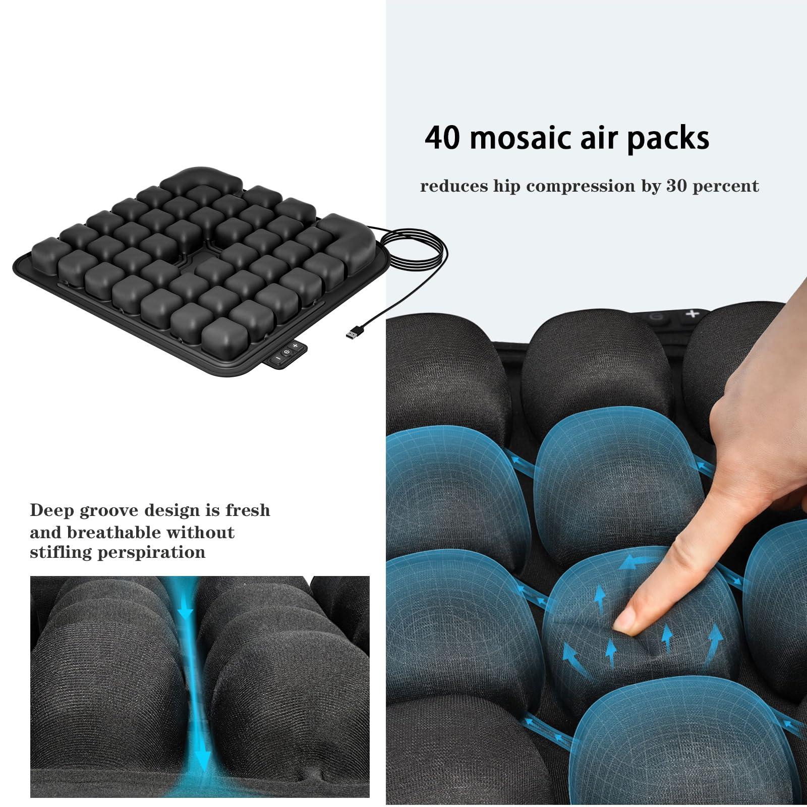 YUNYEUNG YUNYEUNG Electric Inflatable Wheelchair Cushions for Pressure reliefUlcer & Pressure Sore Prevention - Pain Relief Cushion for Extended Sitting Air Seat Cushions