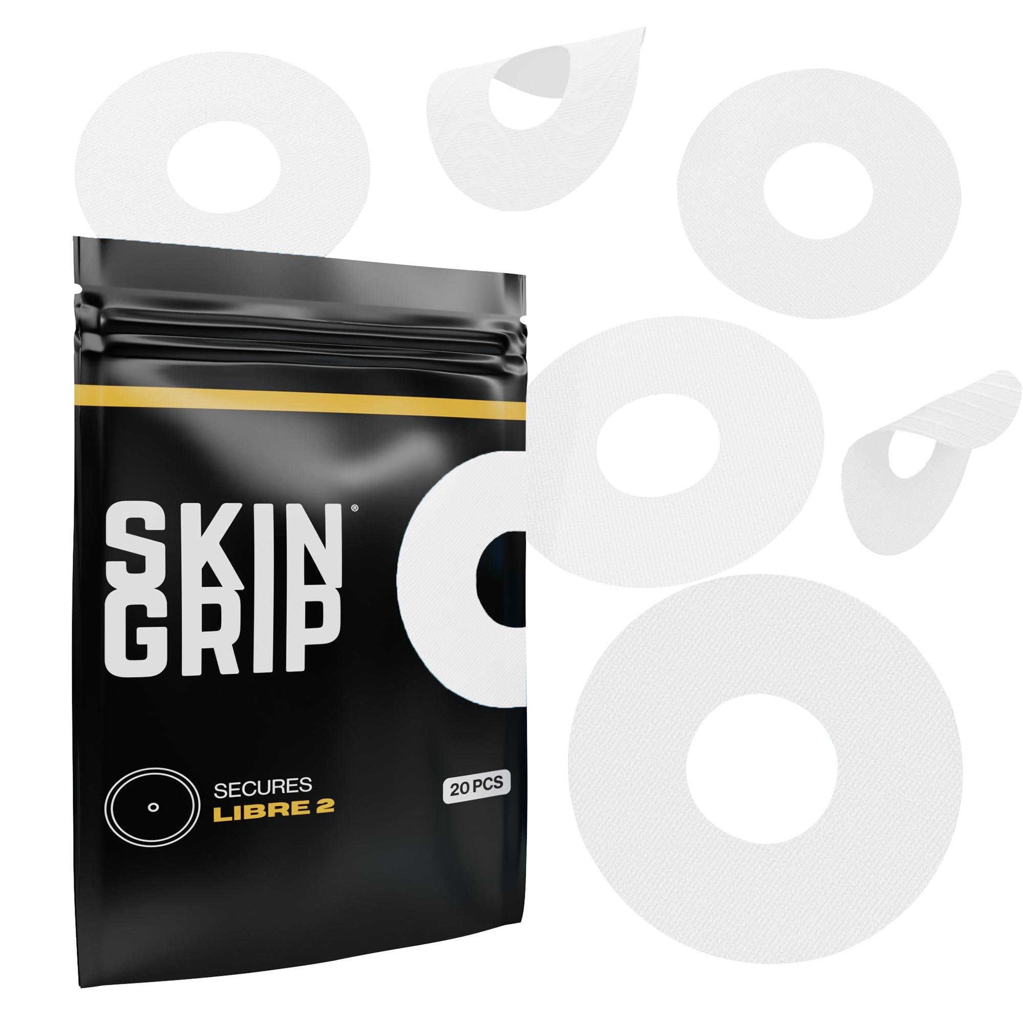 Skin Grip Skin Grip Freestyle Libre 2 Sensor Covers  Compatible with Infusion Sets, Patches w/Cutout (Not for Libre 3), 10-14 Days SweatProof Pre-Cut Medical Adhesive Tape, CGM Sensor Covers