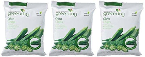 Green Day Green Day Real Vegetable Net 100% Natural Okra Chips Snack, 25 Gram (Pack of 3)