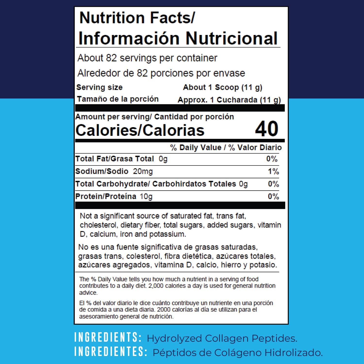 Left Coast Performance 2lb Colageno Hidrolizado En Polvo Para Mujeres y Hombres - Pptidos de Colageno tipo I & III -Alimentado Con Pasto - Sin Sabor Apoya articulaciones, piel, Cabello, uas - Mejor Valor Por Tu Dinero