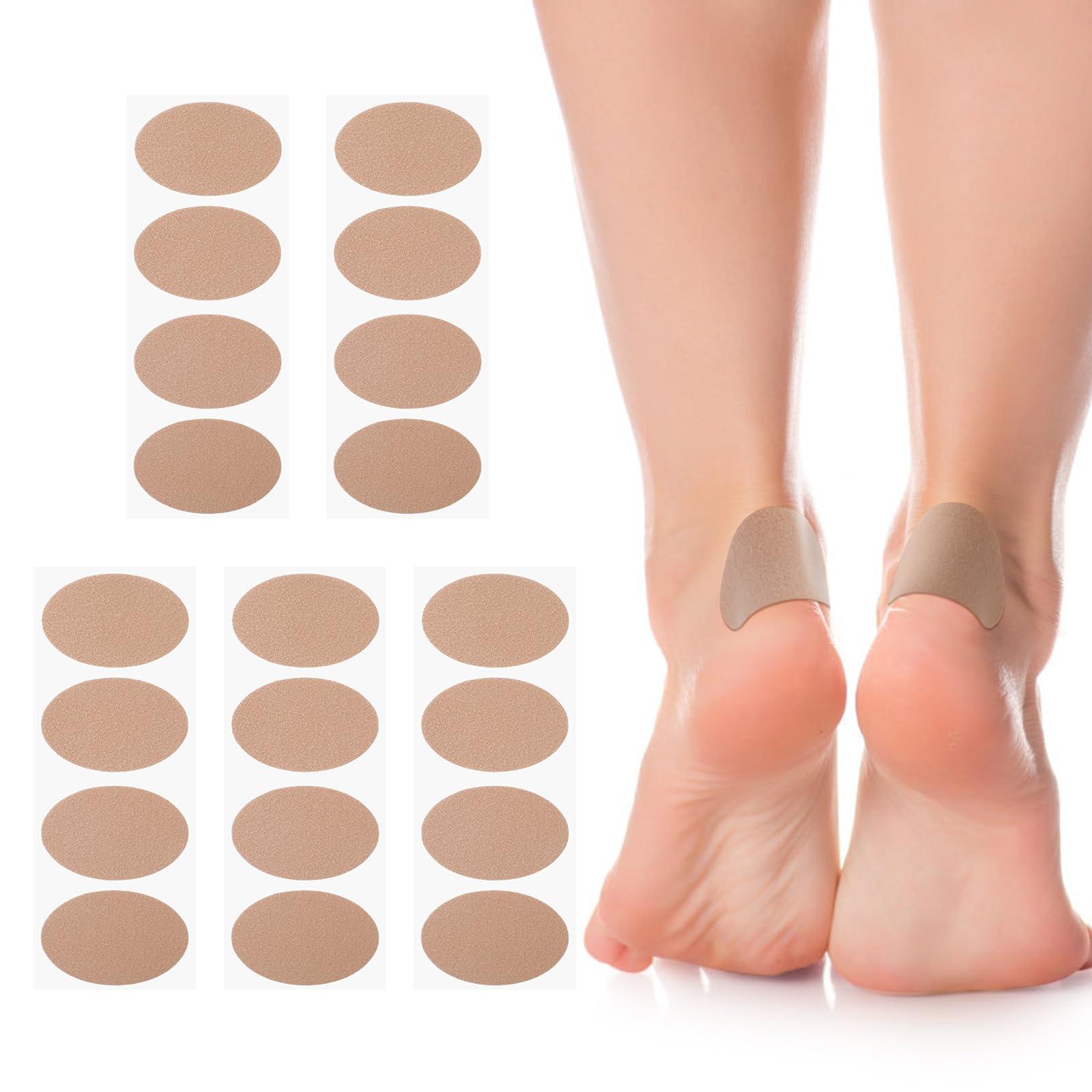 COMNICO COMNICO Moleskin Adhesive Pads, Blister Prevention Tape Moleskin Padding Patch Reduce Friction for Feet Toes Heel Shoes Boots Hiking - 5 Sheets (20 Pieces Total)